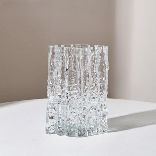 The Textured Glass Flower Vase