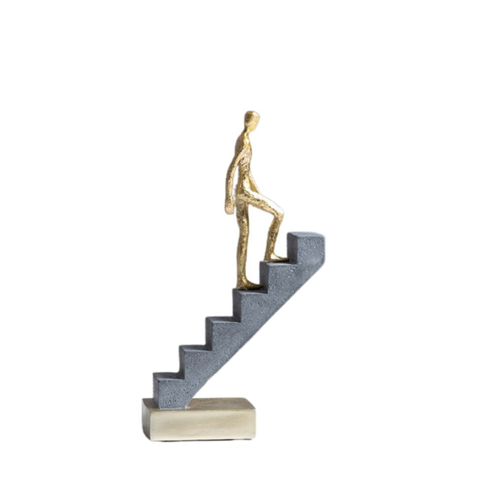 Abstract Golden Sculpture and Statue Character