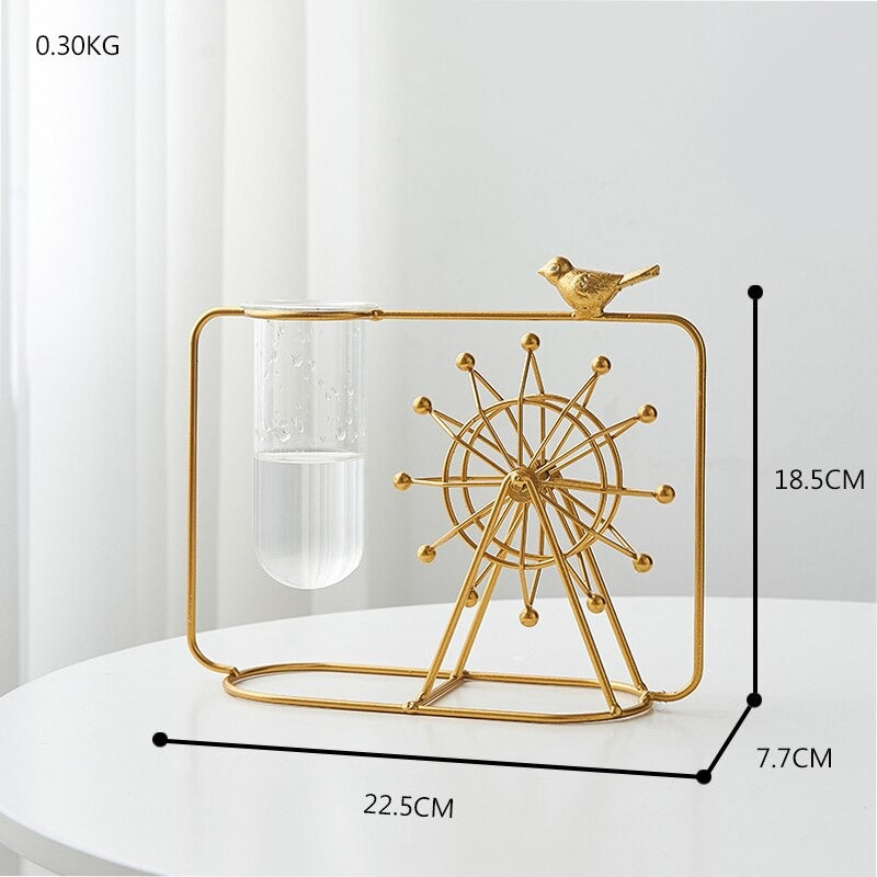 The Golden Windmill Flower Vase