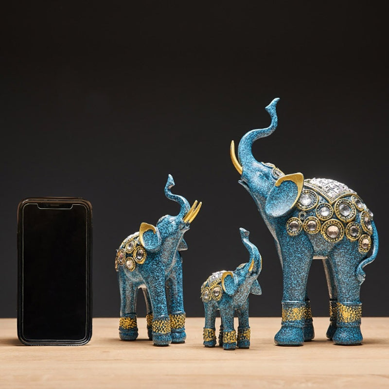 The Set Of 3 Elephant Figurines