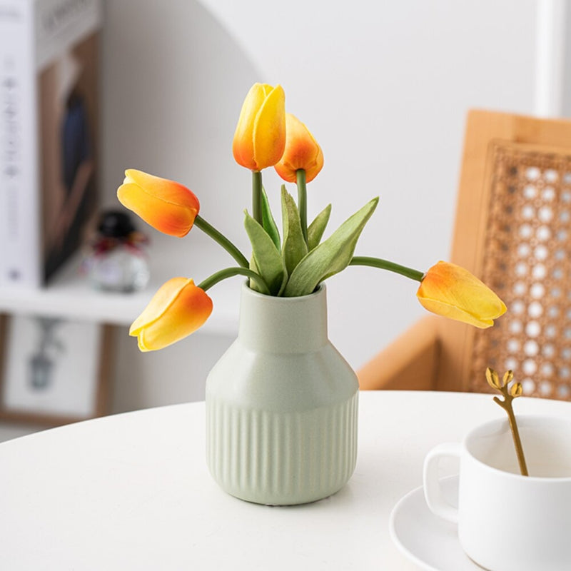 The Ceramic Solid Flower Vase