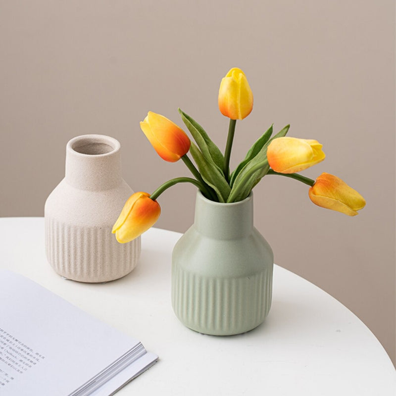 The Ceramic Solid Flower Vase